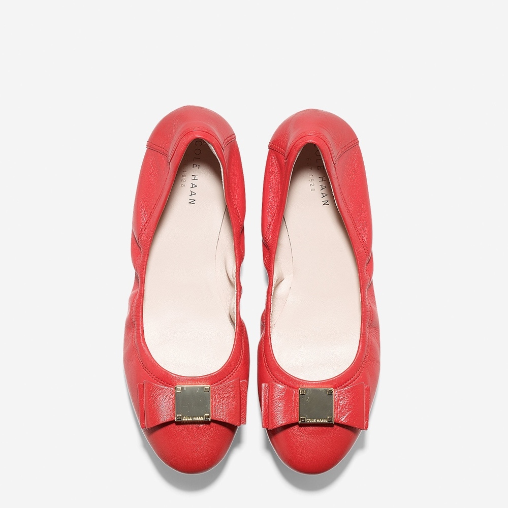 Cole Haan Tali Bow Leather Ballet Flat Size 7